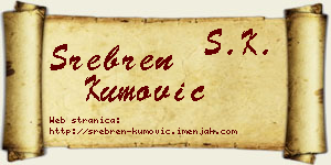 Srebren Kumović vizit kartica